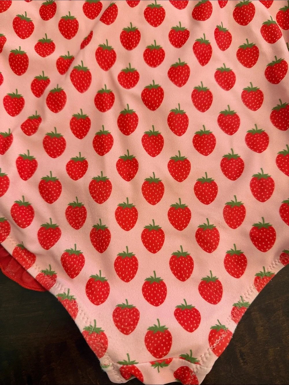 Pink Chicken Pink Strawberry Zip-Front Long Sleeve One-Piece Swimsuit
